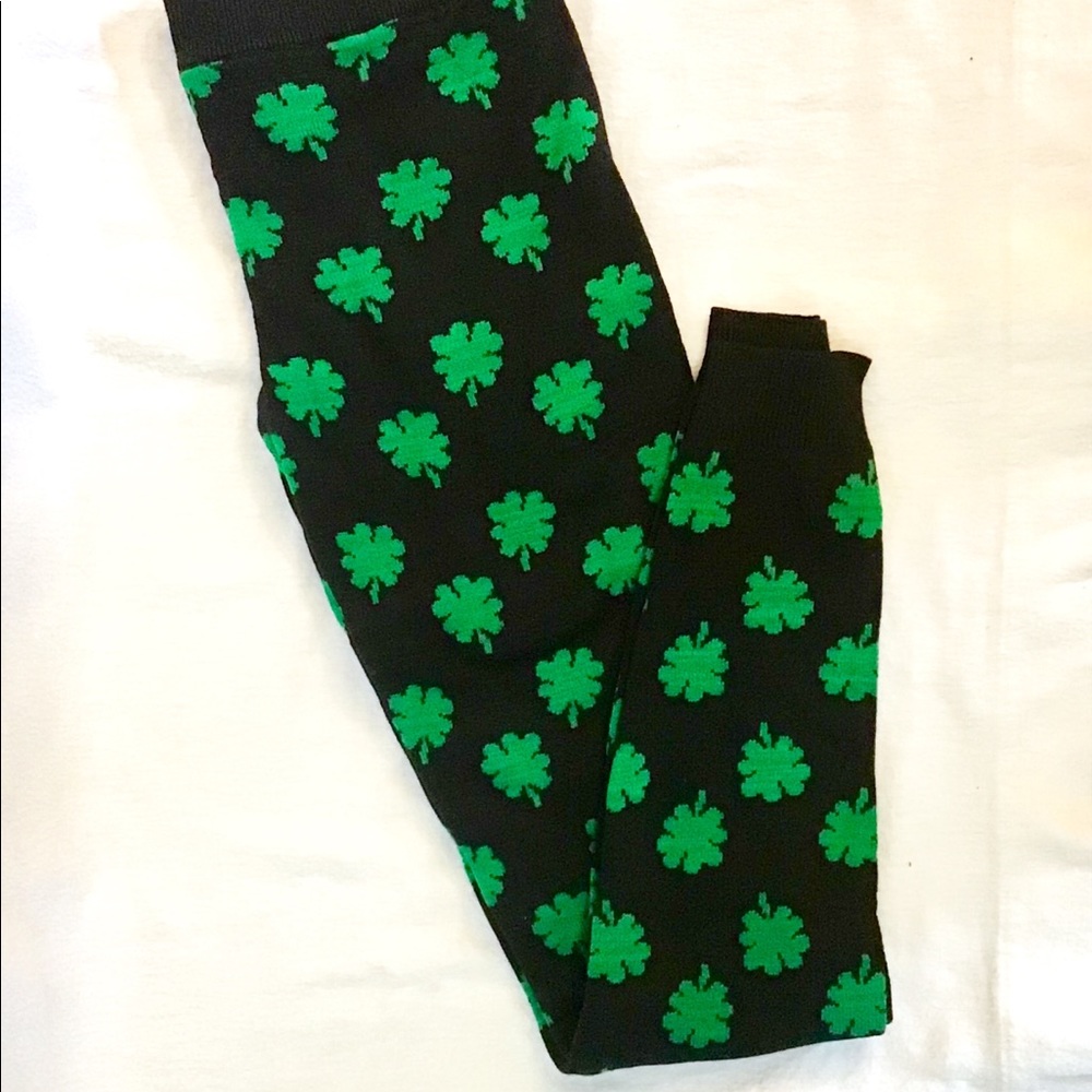 NWT Sweater Project,  Girls Shamrock Knit Leggings, size S